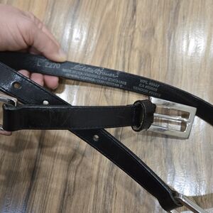 Eddie Bauer Classic Black Leather Belt